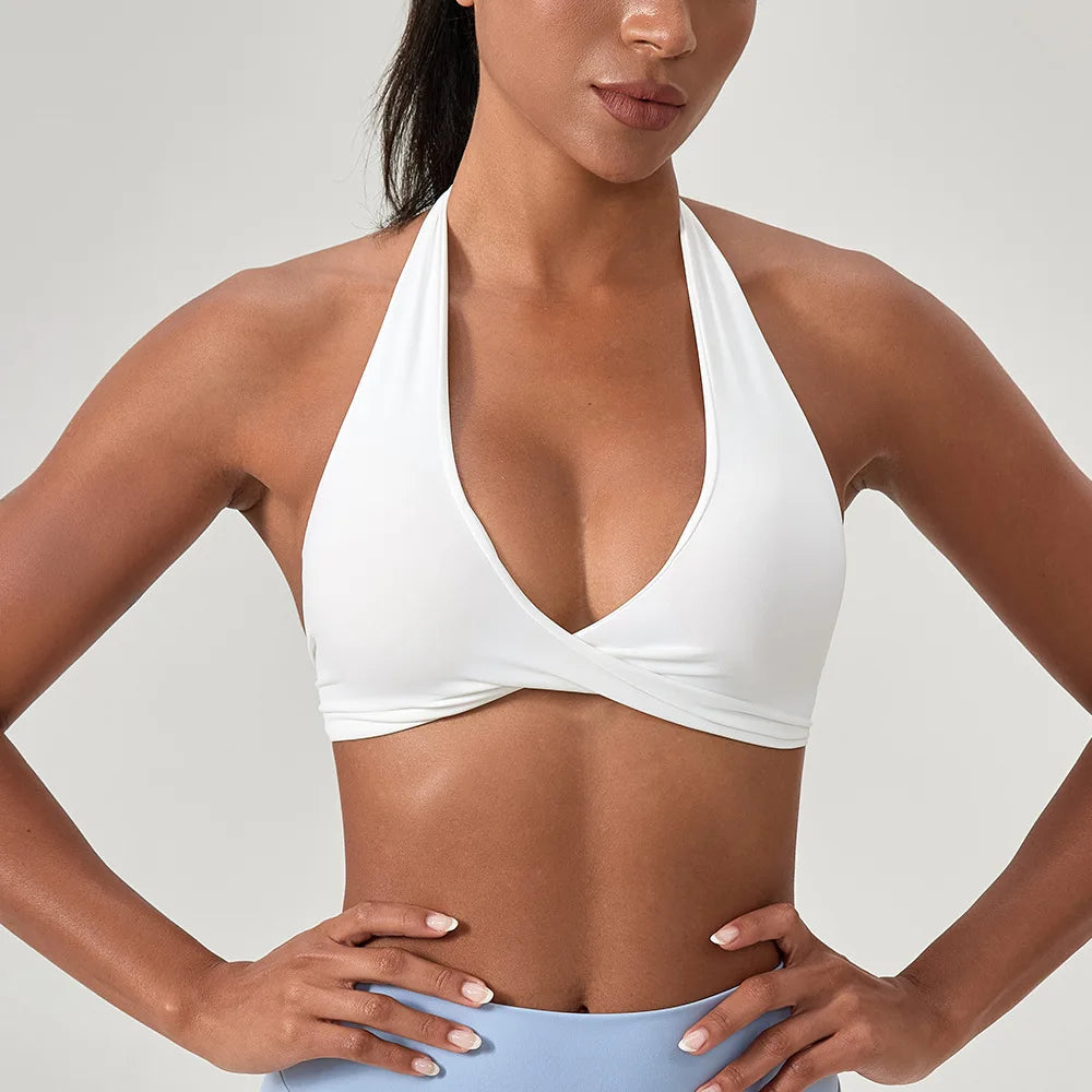 Women's Criss Cross Back Padded Yoga Sports Bra