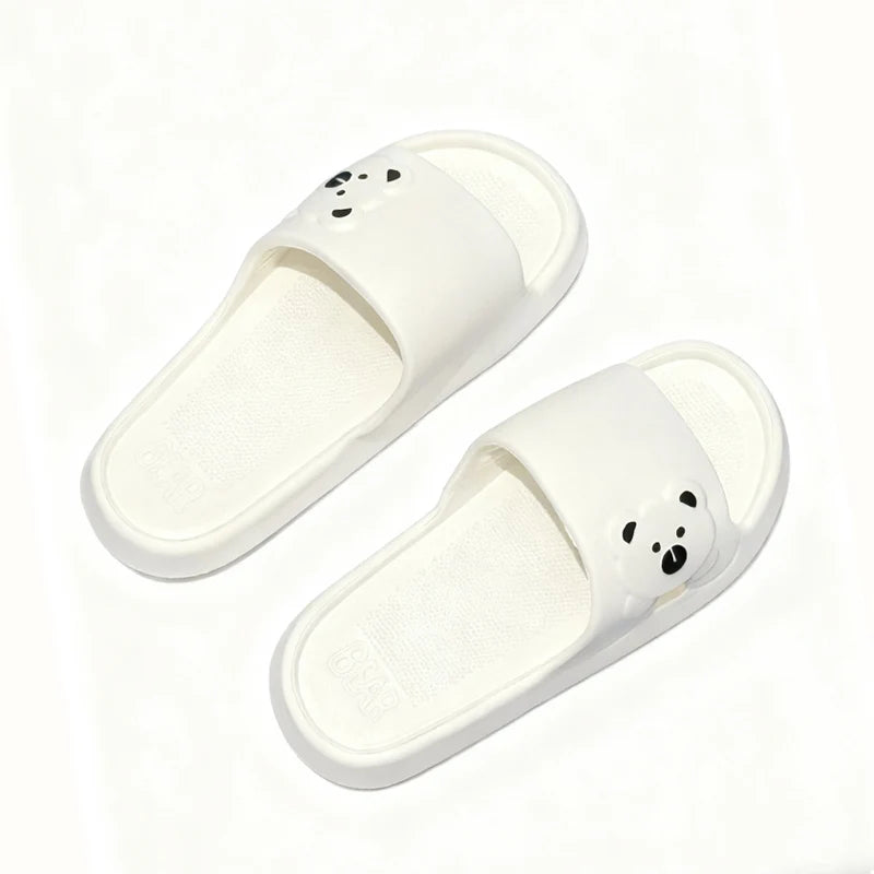 Cute Cartoon Bear EVA Slippers for Women Summer Indoor Slides