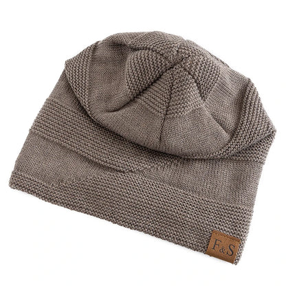 Unisex Faux Fur Lined Slouchy Winter Beanie