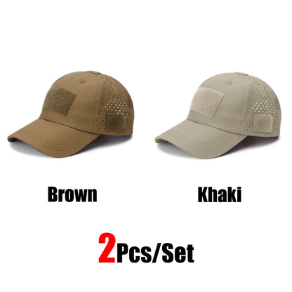 1 or 2 Pack Men's Camouflage Outdoor Baseball Caps