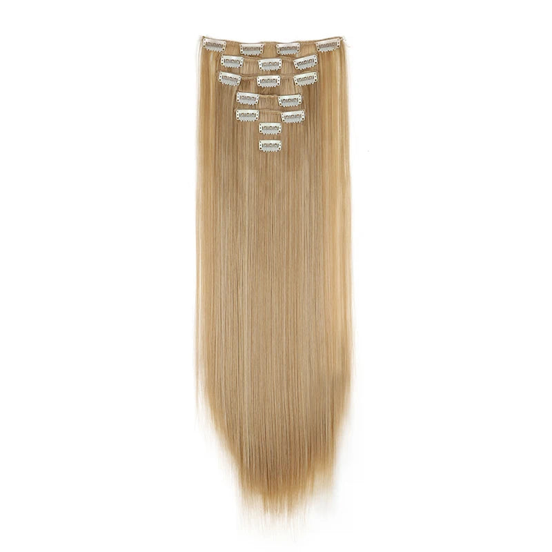 WIGSIN 24 Inch 7 Piece Straight Clip In Hair Extensions