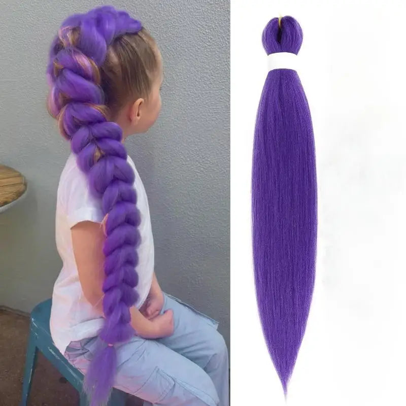 26 Inch Purple Braided Cosplay Wig