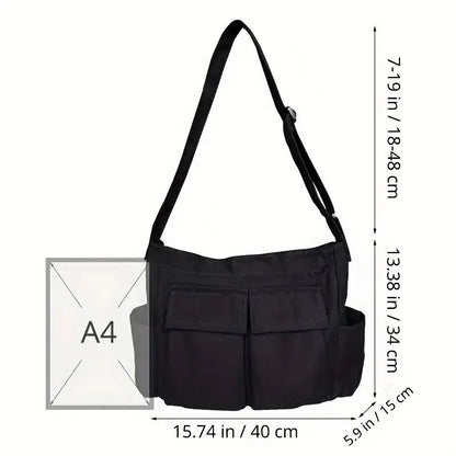 Vintage Canvas Shoulder Tote Bag for Women Large Capacity Travel Handbag