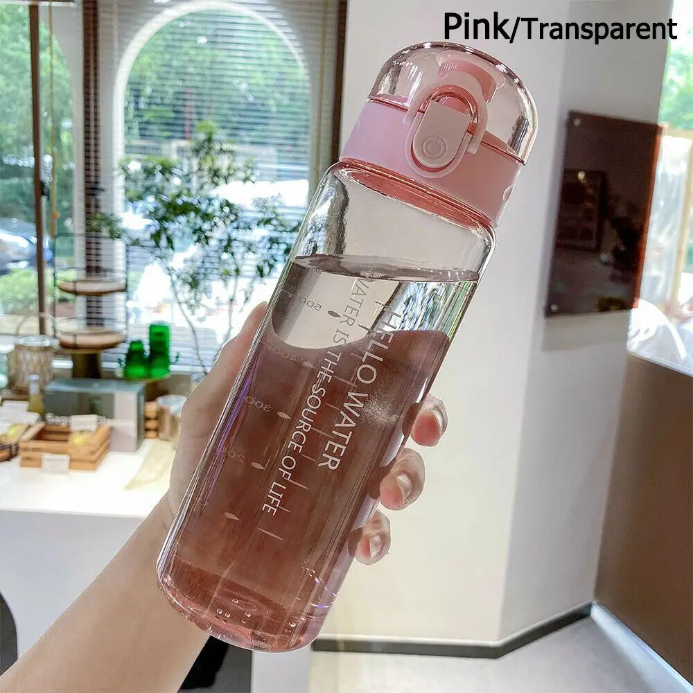780ml Leak Proof Transparent Sports Water Bottle