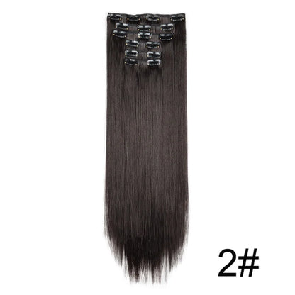 Women's 6 Piece 24 Inch Straight Clip In Hair Extensions