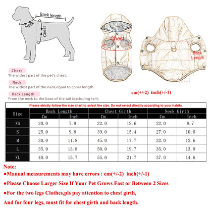 Warm Fleece Dog Hoodie Coat with D-Ring for Small & Medium Dogs