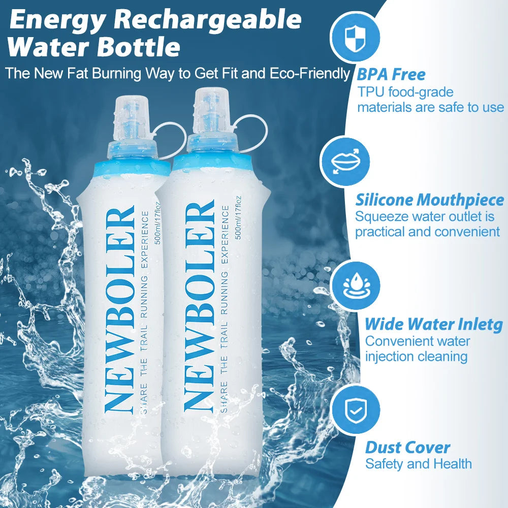 150ml to 750ml Collapsible Silicone Sports Water Bottle
