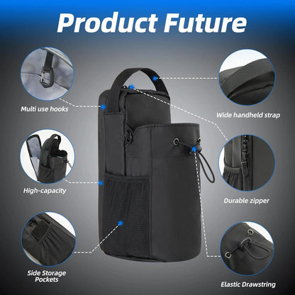 Magnetic Gym Bag for Phone and Water Bottle