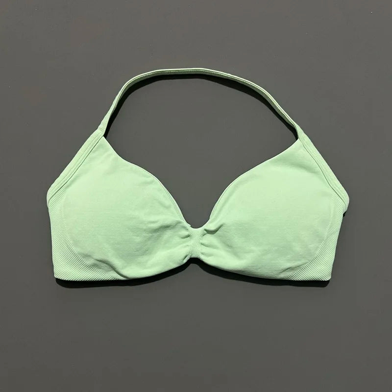 Women's High Support Strappy Halter Sports Bra