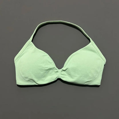 Women's High Support Strappy Halter Sports Bra
