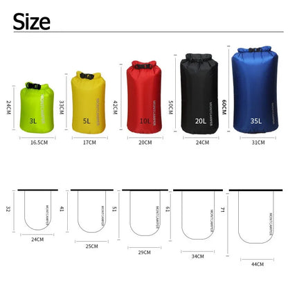 3L to 35L Ultralight Waterproof Dry Bag