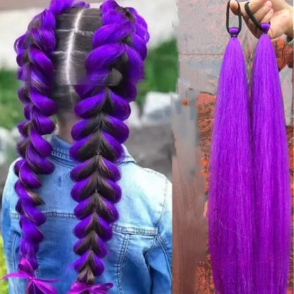 26 Inch Purple Braided Cosplay Wig