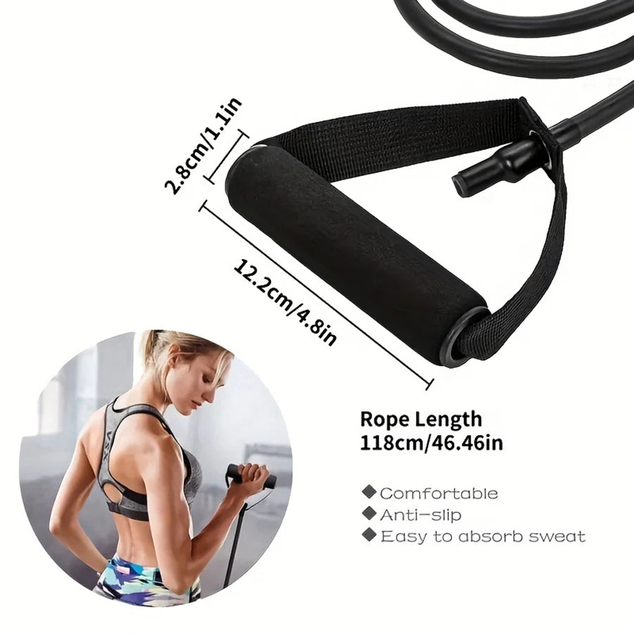 4 Level Resistance Band with Handles for Home Workouts