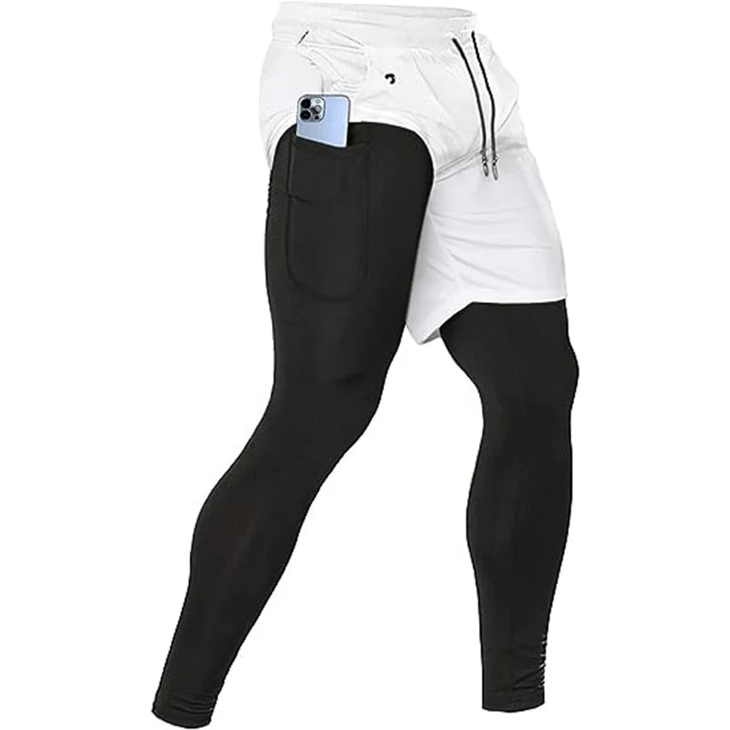 Men's 2 in 1 Running Training Pants