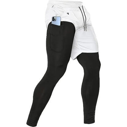 Men's 2 in 1 Running Training Pants