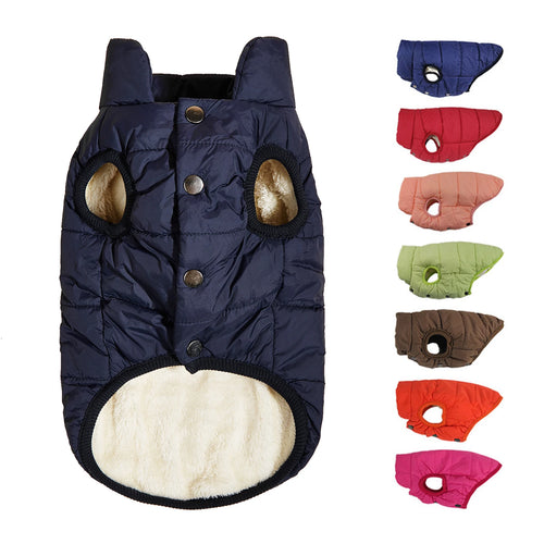 Warm Fleece Lined Winter Dog Jacket for Small Dogs & Puppies