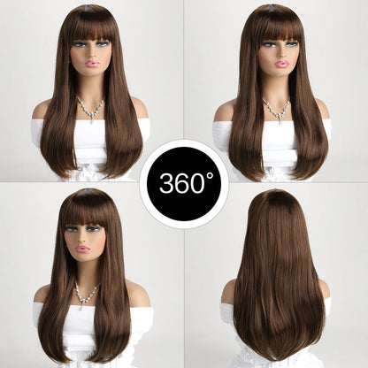 Women's 26 Inch Long Straight Synthetic Cosplay Wig