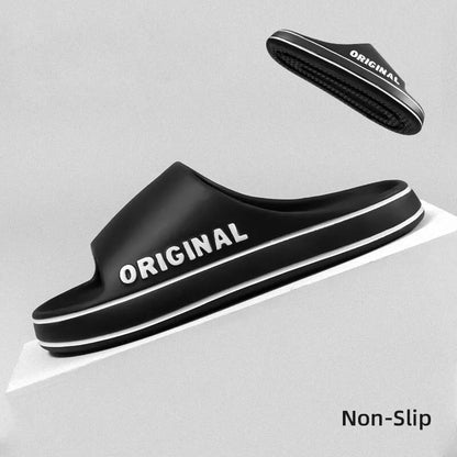 Unisex Letter EVA Slides Thick Sole Non Slip Summer Slippers