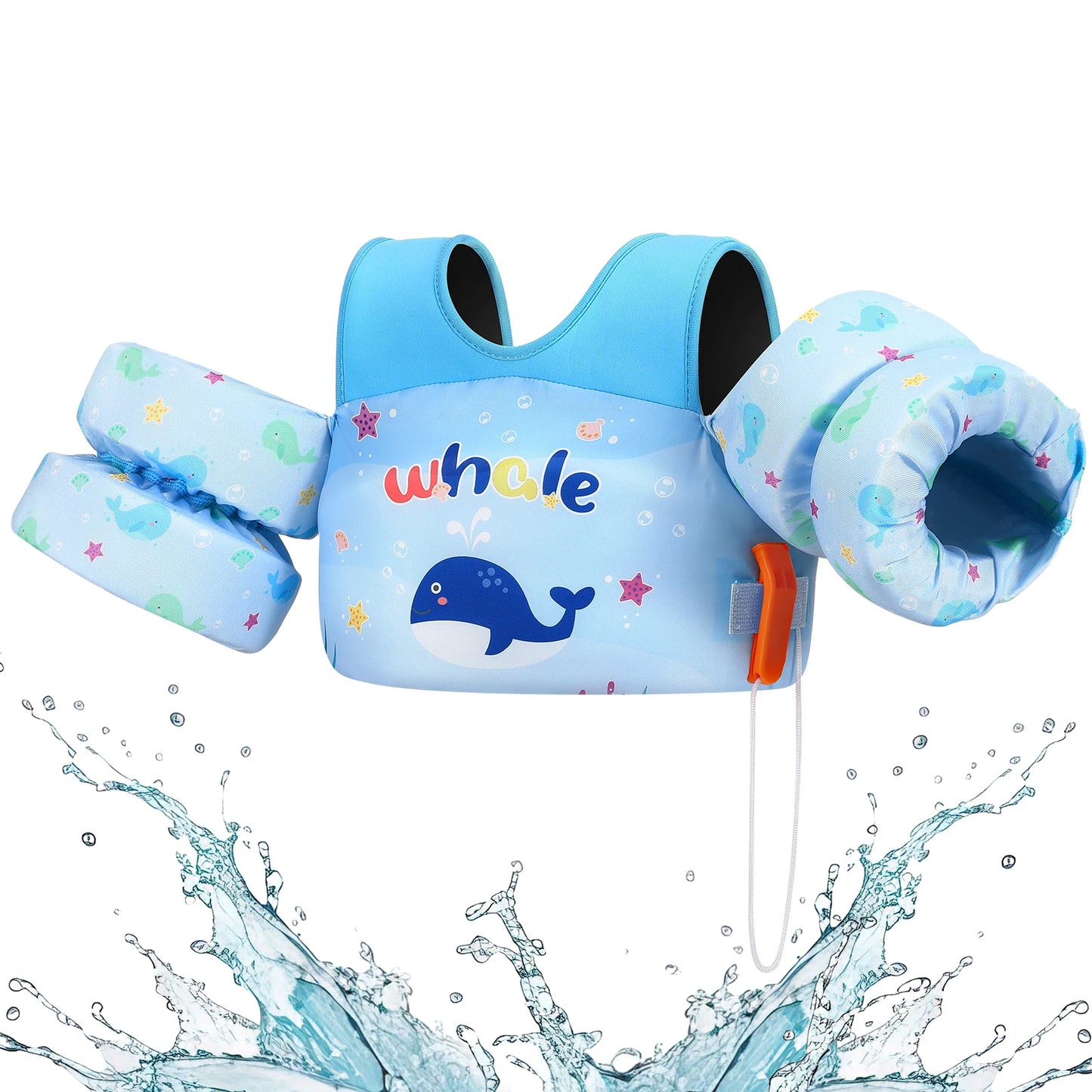 Kids Swimming Life Vest with Whistle Safety Float Jacket for Children