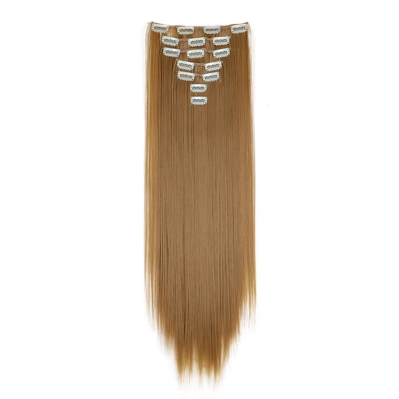 WIGSIN 24 Inch 7 Piece Straight Clip In Hair Extensions