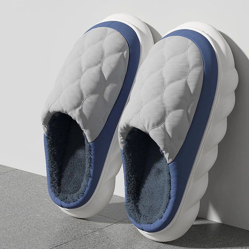 Men’s Waterproof Fur Lined Winter Slippers Size 48–49