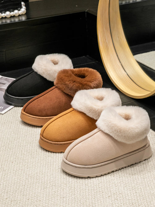 Women’s Plush Faux Fur Winter Slippers Warm Indoor Shoes