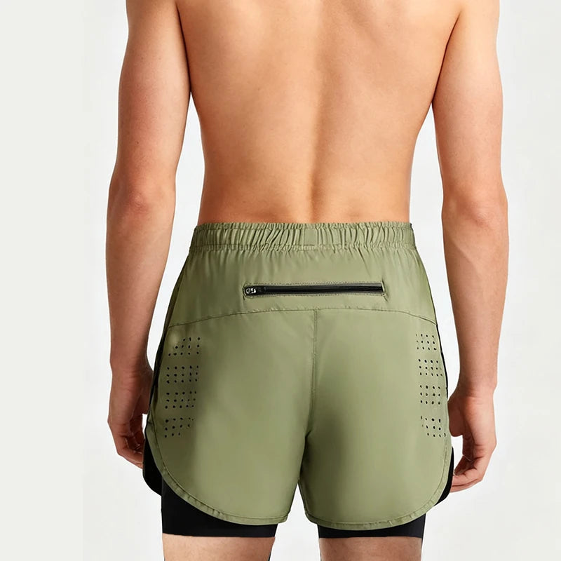 Men's Quick Dry 2 in 1 Running Shorts