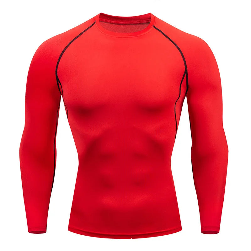 Men's Quick Dry Long Sleeve Compression Running Shirt
