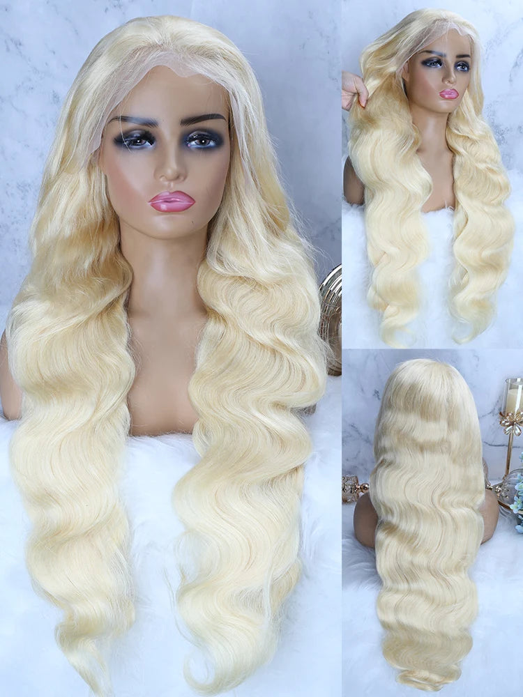 Women's 613 Blonde Body Wave HD Lace Front Human Hair Wig