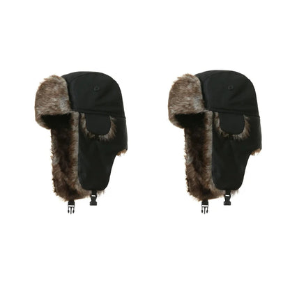 Men's Winter Russian Ushanka Trapper Hat with Ear Flaps