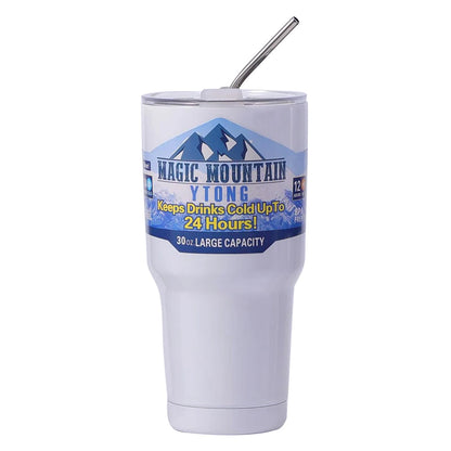 Stainless Steel Vacuum Insulated Tumbler with Straw