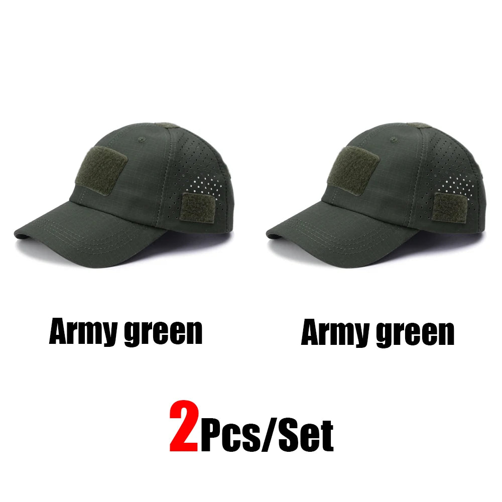 1 or 2 Pack Men's Camouflage Outdoor Baseball Caps