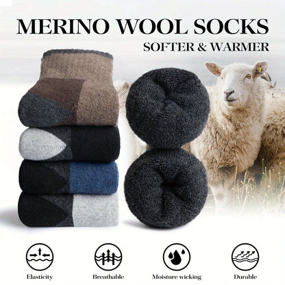 Unisex Merino Wool Thermal Hiking Socks