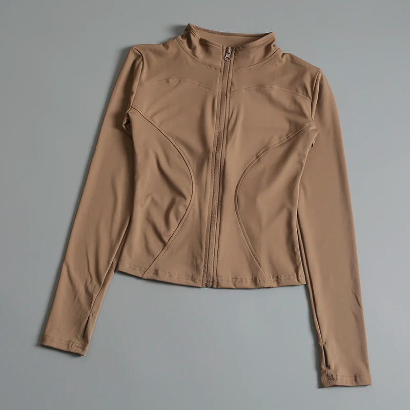 Women's Zip Long Sleeve Yoga Sports Jacket