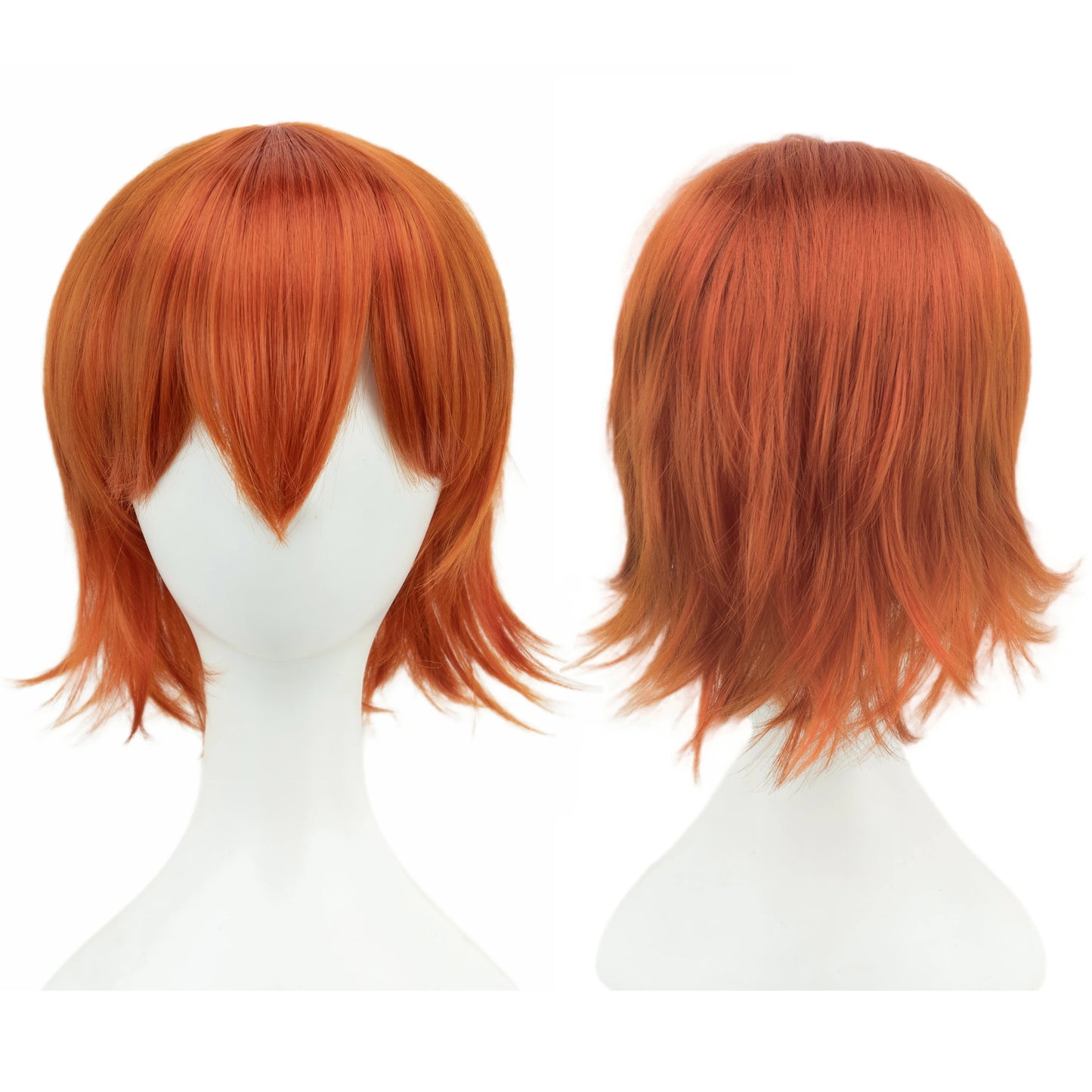 Unisex 12 Inch Short Bob Cosplay Wig with Bangs