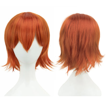 Unisex 12 Inch Short Bob Cosplay Wig with Bangs