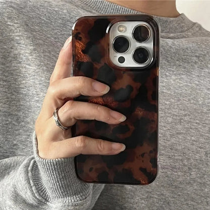 Retro Amber Texture Laser iPhone Case