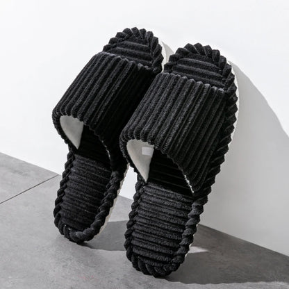 Men’s Open Toe Indoor Slippers Breathable Non Slip Home Shoes