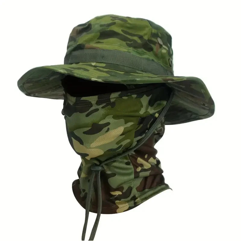 Camouflage Boonie Hat and Balaclava Outdoor Set
