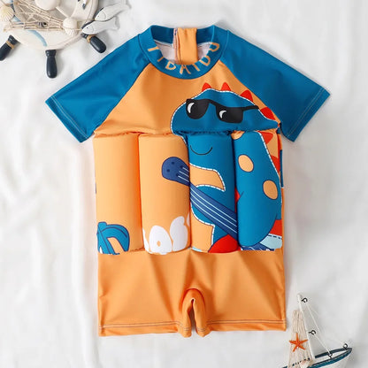 Children’s Cartoon Buoyancy Swimsuit One Piece Swimwear for Boys & Girls