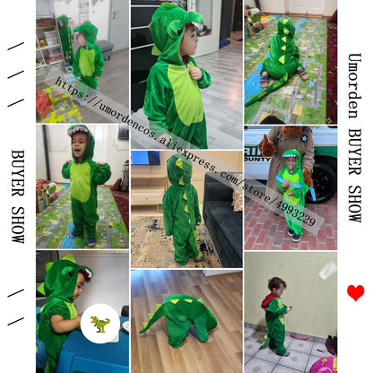 Kids Dinosaur Kigurumi Costume for Boys Halloween & Cosplay