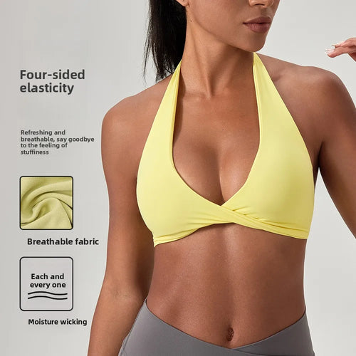 Women's Criss Cross Back Padded Yoga Sports Bra