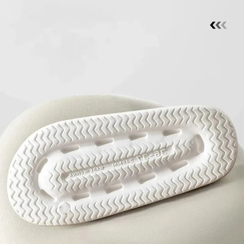 Cute Couple EVA Pillow Slippers Soft Sole Non Slip Bathroom Shoes