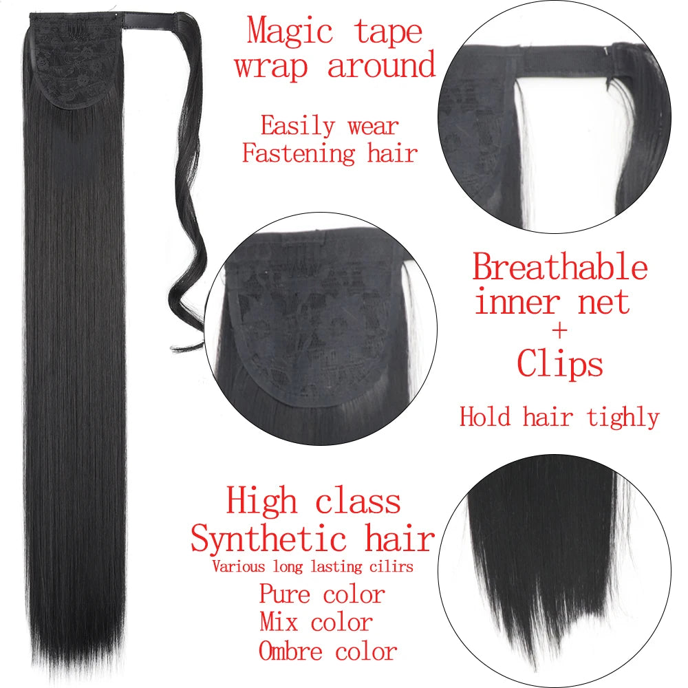 Long Straight Wrap Around Ponytail Hair Extension