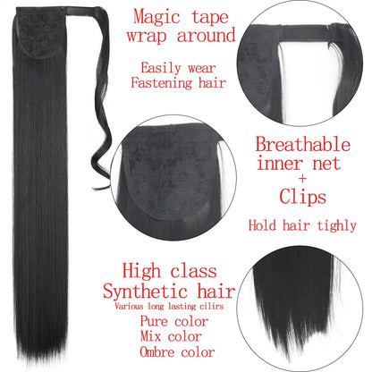 Long Straight Wrap Around Ponytail Hair Extension