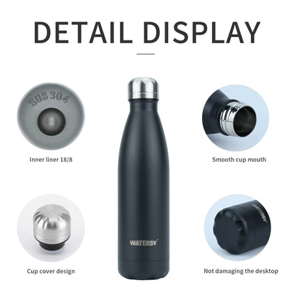 WATERSY 500ml Stainless Steel Insulated Water Bottle