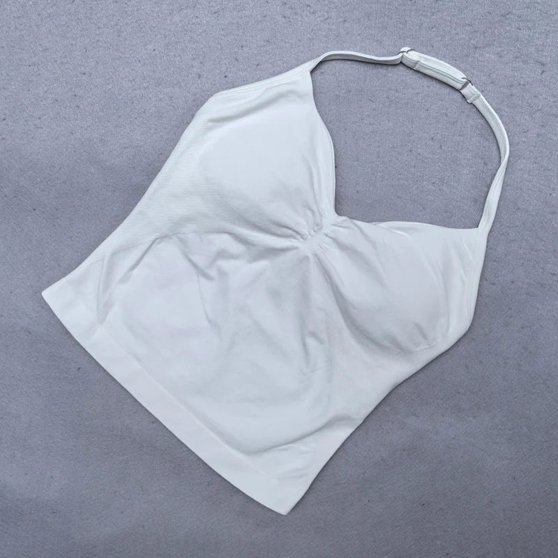 Women's Adjustable Strappy Backless Padded Sports Bra