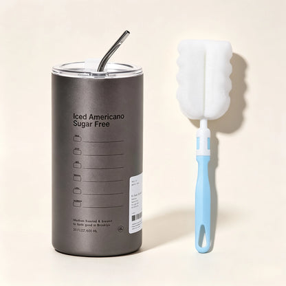 600ml BPA Free Stainless Steel Insulated Thermos with Straw