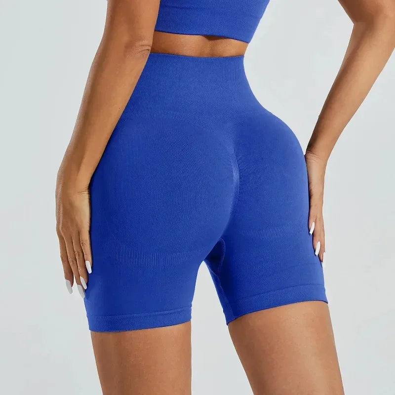 Women's High Waist Elastic Yoga Shorts