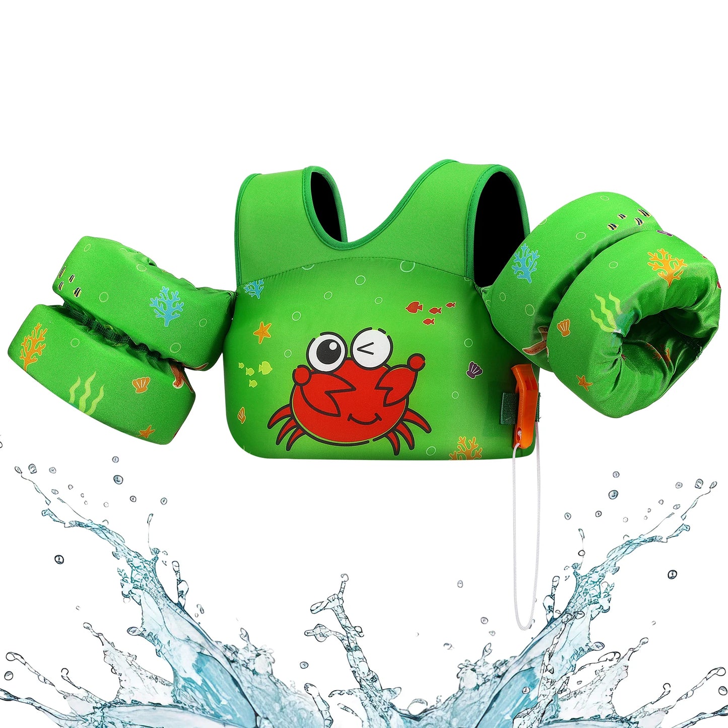 Kids Swimming Life Vest with Whistle Safety Float Jacket for Children
